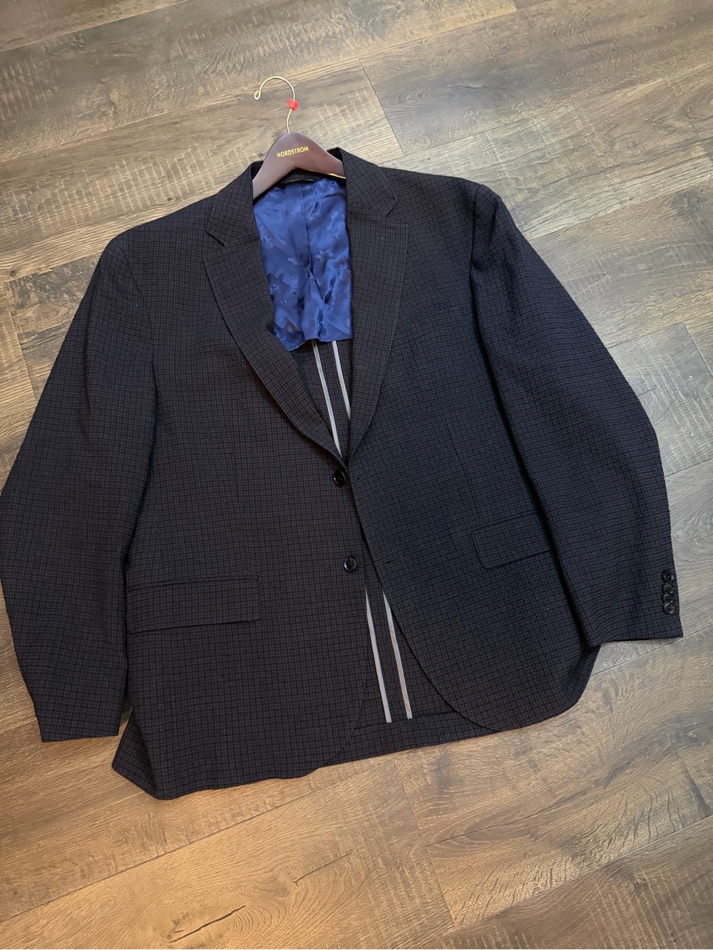 Ted Baker Men’s 46R Navy Textured Sport Coat Blazer Two Button Regular Fit